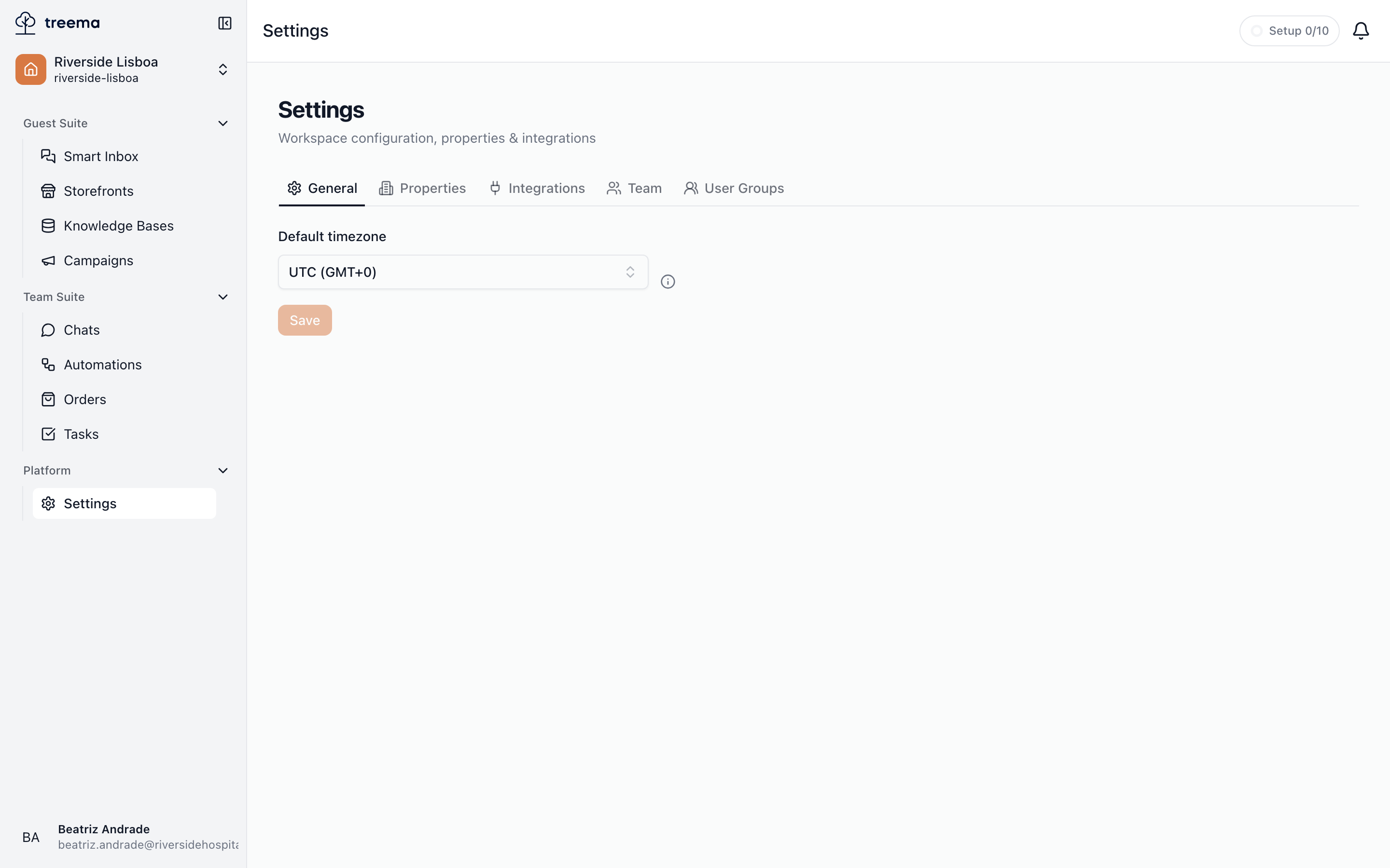 What's in Settings screenshot
